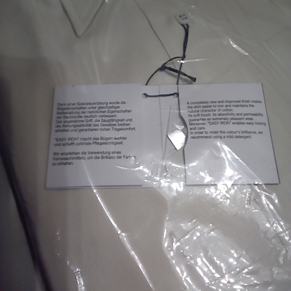 HUGO BOSS MENS LONG SLEEVES DRESS SHIRT BEIGE - Picture 6 of 9